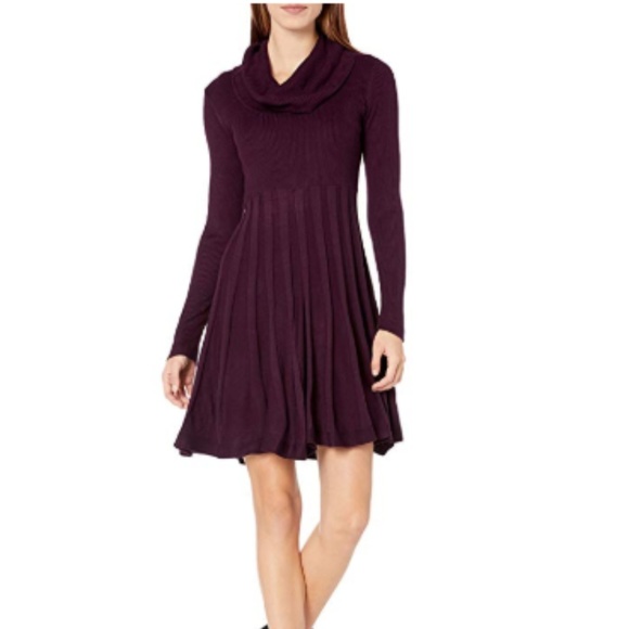 calvin klein fit and flare sweater dress